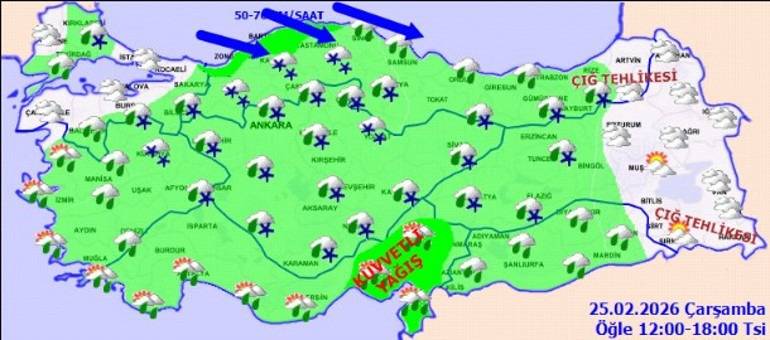 Meteoroloji Uyardı: Sıcaklıklar 6 Derece Düşüyor! Kar, Sağanak ve Fırtına Geliyor!