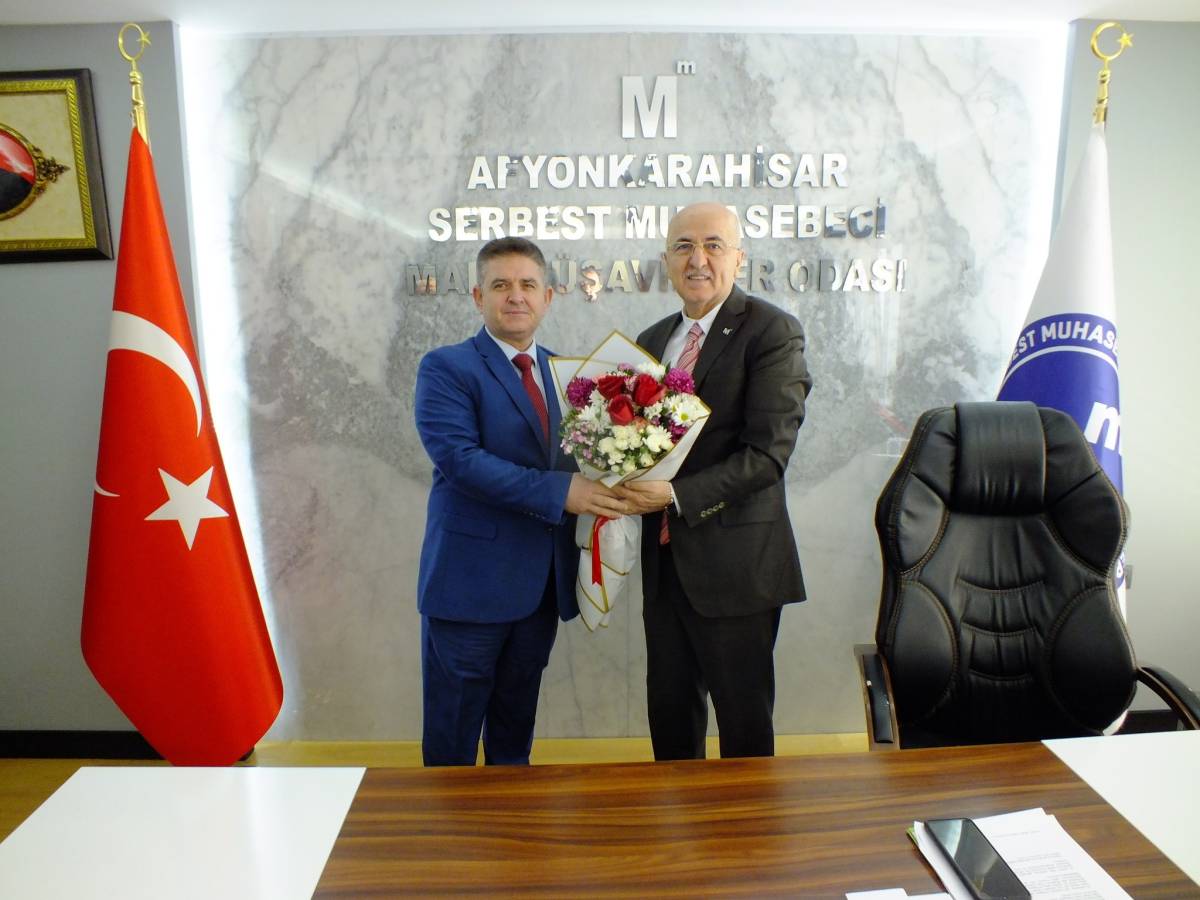 Afyonkarahisar Mali Müşavirler Odası’na Vergi Dairesi Yetkililerinden Ziyaret