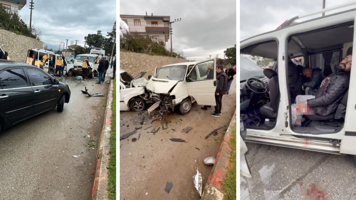 Bursa’da Bayram Arifesinde Korkutan Kaza: İki Otomobil Çarpıştı, 7 Kişi Yaralandı!