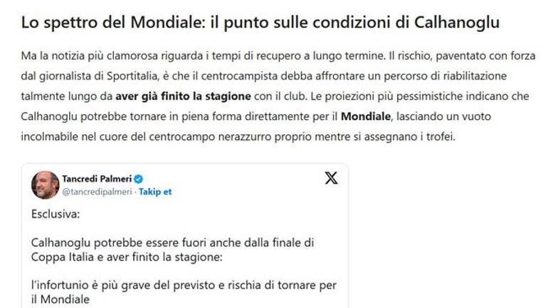 Hakan Çalhanoğlu Şoku: Sezonu Kapattı İddiası!