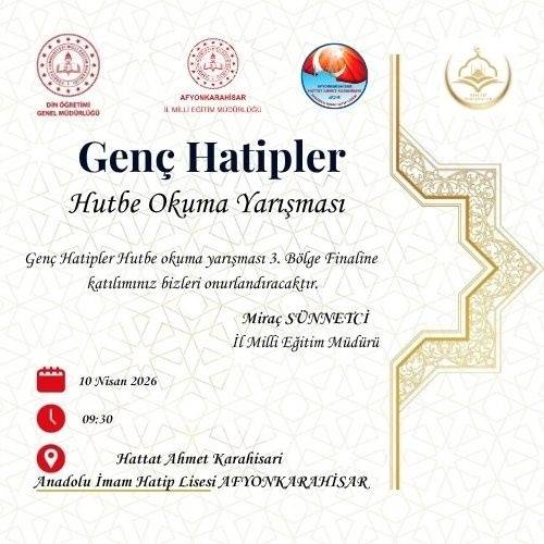 Genç Hatipler Afyonkarahisar’da Hutbe Okuma Yarışmasında Buluşuyor