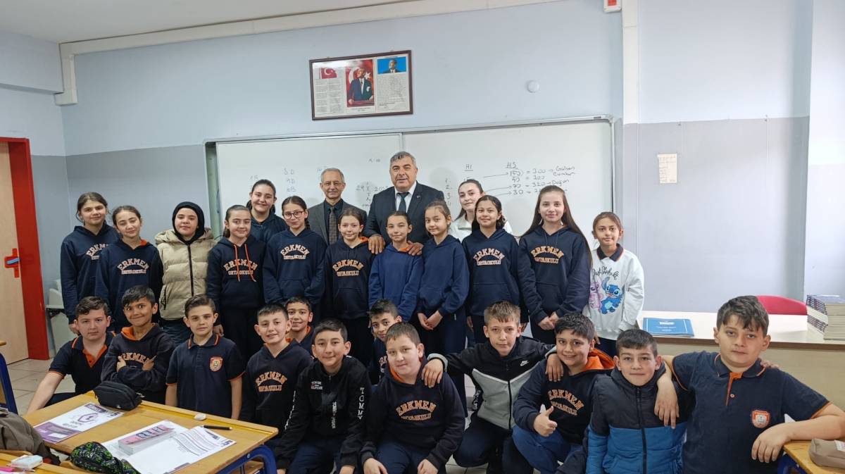 İl Milli Eğitim Müdürü Sünnetci, Erkmen Ortaokullarını Ziyaret Etti