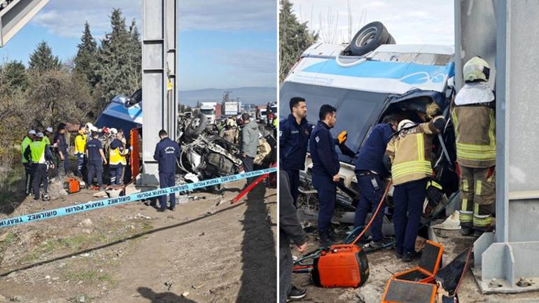 Son Dakika: Ankara’da Feci Otobüs Kazası! Üst Geçide Çarpan Araçta 4 Kişi Hayatını Kaybetti!