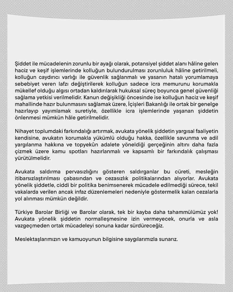 61. Baro Başkanları Toplantısı Sonuç Bildirgesi: “Avukata Yönelik Şiddet Sona Erdirilmeli”