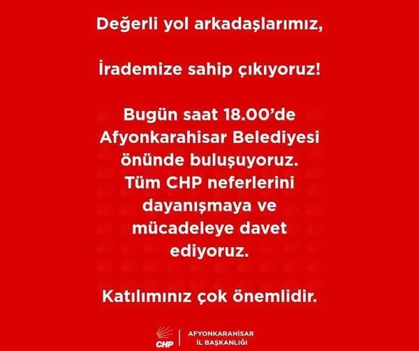 CHP Afyonkarahisar İl Başkanlığı’ndan “Dayanışma Çağrısı”