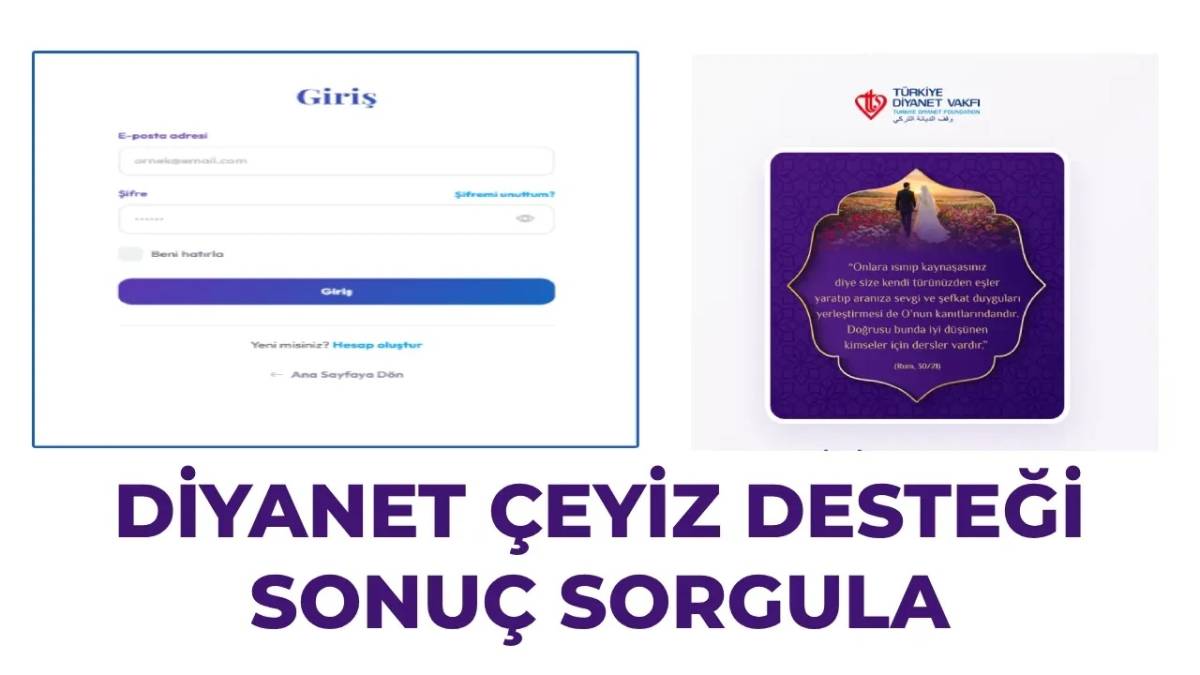Diyanet Çeyiz Desteği Sonuçları 2026: TDV “İki İnsan Bir Hayat” Sonuçları Açıklandı mı?